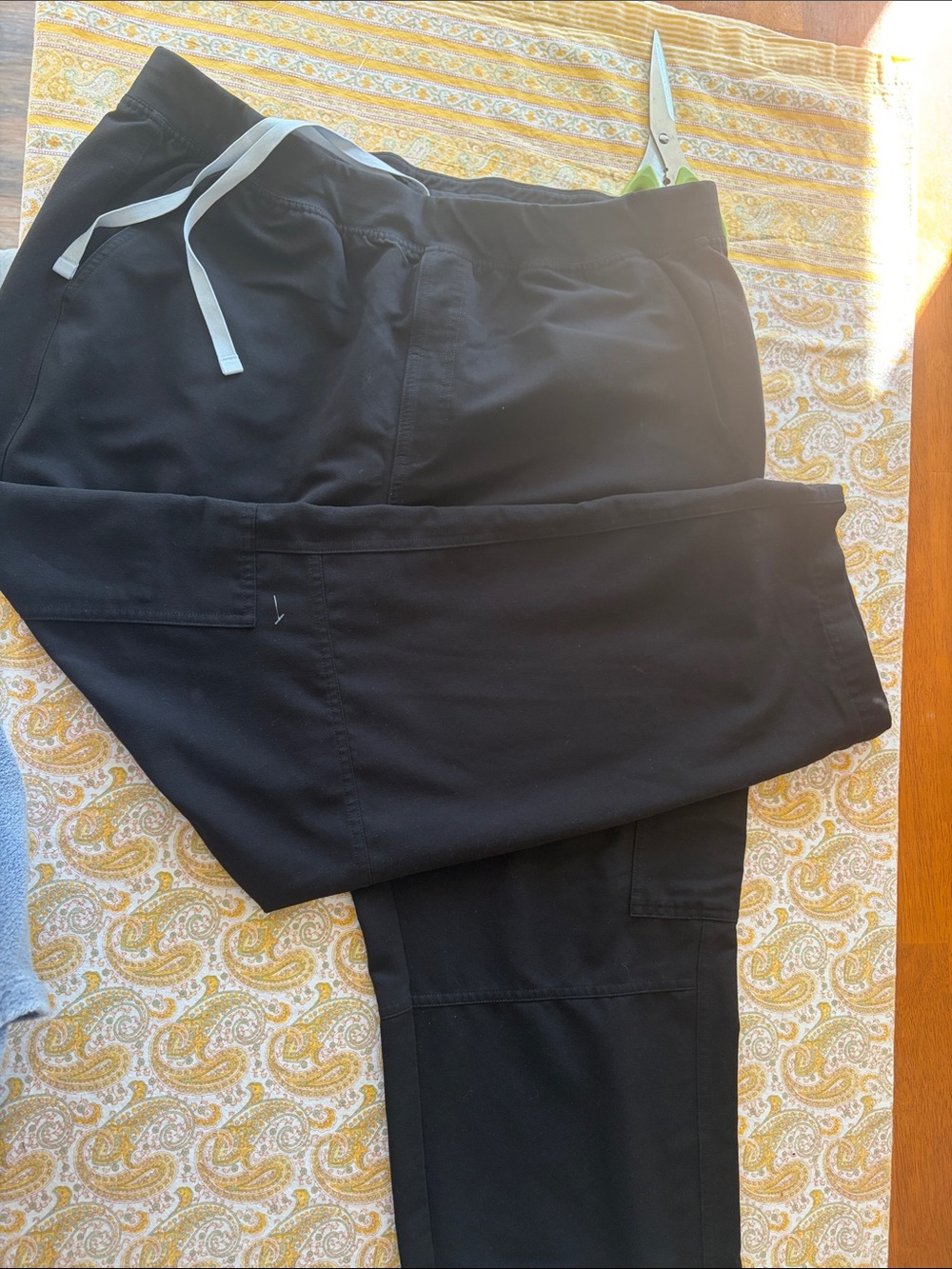 Men's Black Figs Drawstring Scrubs - Axim Straight Leg - xxl